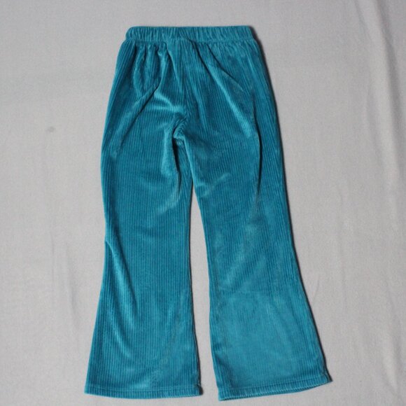 Cat & jack Girls’ Velour Pullover & Flare Pants Set – Teal, Size 5T - Picture 9 of 9